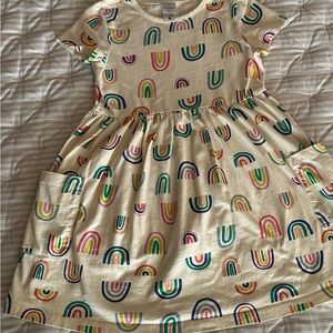 Hanna Andersson Cream Rainbow Kids Dress